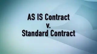 AS IS Contract: AS IS Contract vs Standard Contract