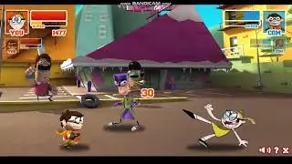 Tag Team Mode (Kitty Katswell and Sandy vs Chum Chum and Kyle) (Super Brawl 2) (Gameplay Video)