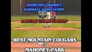 1997 HDBA Bantam Championship West Mountain Cougars vs Mahoney Park Bears