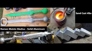 Making a Roman Sword - Roman Maintz Gladius-Sand Cast, Solid Aluminum #DevilForge #RomanSword #Sword