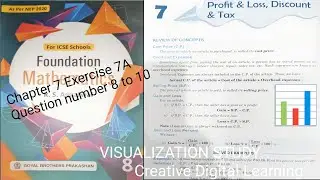 Class 8 Maths | Profit and Loss, Discount & Tax | RS Aggarwal Ex 7A Q8-9 | ICSE Chapter 7 Solutions