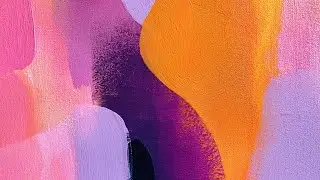Vibrant Pink and Orange Abstract Art Set for your TV II Silent Colorful Screensaver 🎨✨