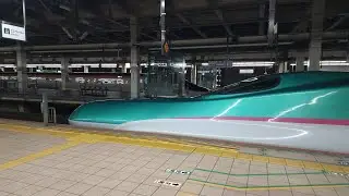 1043B&158B 大宮駅17番線からはやぶさ43号 仙台行の列車と14番線からつばさ158号の列車が発車するシーン[JR東日本幹セシE5系U35編成&幹カタE8系G7編成]