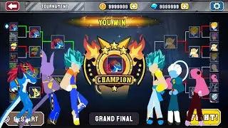 Stickman Warriors Tournament of Beerus, Vegito, Grand Minister, Migra | Playxtreme