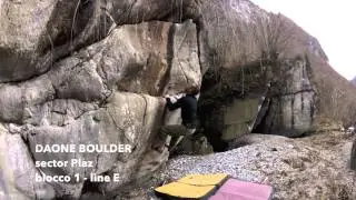 Daone Boulder - Sector Plaz - blocco 1 - line E