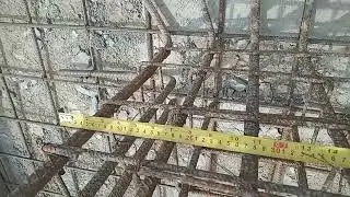 Column Layout at Site || Column size 300&times;600 MM || Clear Cover 40 MM both side