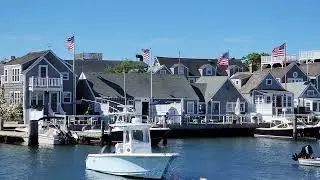 Flags over Nantucket Harbor