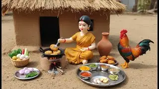 Miniature Doll Chicken Biryani Cooking ASMR | Indian Village Tiny Kitchen Story