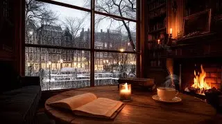 Smooth Christmas Jazz by the Fireplace | Rainy Night Ambience for Deep Focus 2