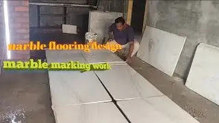 Marble flooring marking design work 