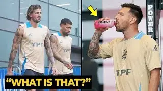 De Paul teased Messi while promoting his hydration drink during Argentina's training |