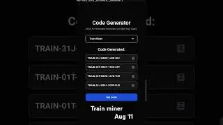 Hamster kombat train miner game code aug 11 #hamster #game #code #key