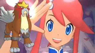 Anni. Skyla solos Entei's Legendary Arena - Pok&eacute;mon Masters EX