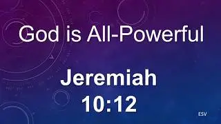 Jeremiah 10:12 Awana T&T Evidence of Grace 1.2