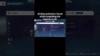 all shiny pokemon i found while completing the legends za dlc