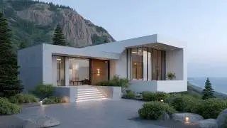 Breathtaking Modern Minimalist Home Rocky Cliff Design | Stunning Modern Architecture 2025