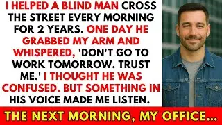 I Helped A Blind Man Cross The Street For 2 Years  One Day He Whispered 'Don't Go To Work Tomorrow