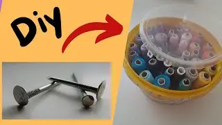 DIY thread and needle  organizer idea:  how to organize thread just 3 minutes :sewing hacks