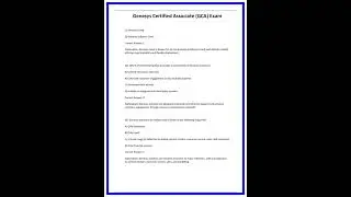 Genesys Certified Associate GCA Exam 636x882