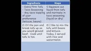 Tofu Taco Recipe #tofu #tacos #recipe #recipes #shorts #shortvideo #yummy #fyp #healthyfood #food