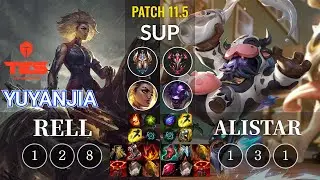 TES yuyanjia Rell vs Alistar Sup - KR Patch 11.5