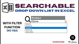 How to create Searchable Drop Down List in Excel without VBA | @thstudies