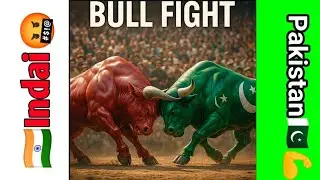 🇵🇰VS🇮🇳 dangerous bull fight With 4k quality/Pakistan & India ka sando ki larai /#feed