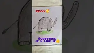 Subscribe if u like 💖 #drawing #coloring #kidsvideo #drawelephant #elephant #pencildrawing#yt#shorts