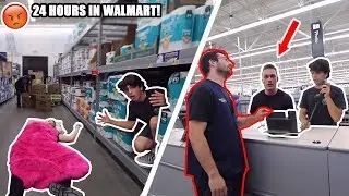 24 HOUR CHALLENGE IN WALMART WITH LANCE STEWART! *CRAZY*