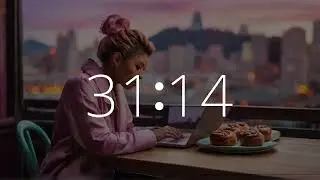 40 minute timer National Sticky Bun Day #musictimers #lofibeats #classroomtimer #calimusic #aiimages