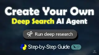 Create A Deep Search Agent  & Use It As A Chabot Tool Like (ChatGPT) Step-By-Step Python Project