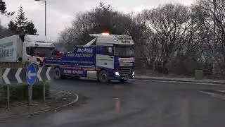 Компания McPhie 24 HR Recovery, работа по эвакуации грузовиков в новогоднюю ночь в McDonald's.