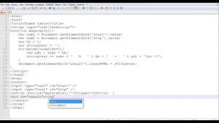 How to make a times table with javascript