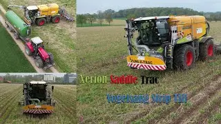 G&uuml;lle 2022 Xerion Saddle Trac Strip Till #Xerion #Claas #G&uuml;lle #StripTill #Zunhammer