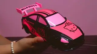 Satisfying Unboxing Hello Kitty Remote Control Racing Car 4k (360 Spin)
