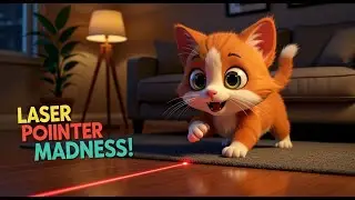 🐱 Laser Pointer Madness 🎶 | Funny Cat Song for Kids 🔴✨