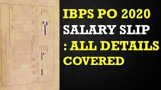 IBPS PO 2020 SALARY SLIP || ALLOWANCES + IN-HAND SALARY