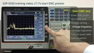 GW INSTEK GSP 9330 Demo Video Start EMC Pretest