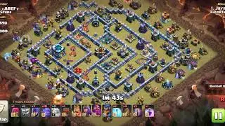 COC TH13 3 Star Attack Strategy (BoWiBat) Corner Base War Strategy