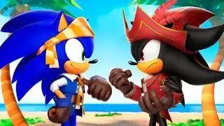 ⛵ Pirate Sonic vs Captain Shadow [Sonic Speed Simulator]