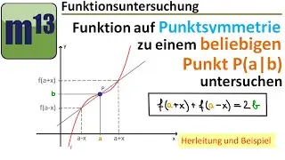 Punktsymmetrie eines Funktionsgraphen zu einem Punkt P(a|b) nachweisen