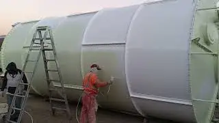 Sand blast y aplicaci&oacute;n de recubrimientos en silo para cemento.
