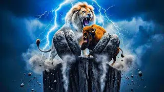 Bison vs Lion &ndash; Ultimate Power Clash | Realistic AI Animal Fight