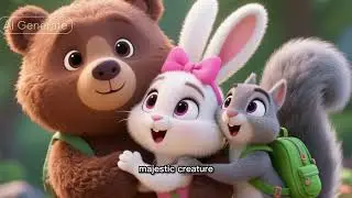 Sunny the bear and his friends go to the zoo