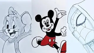 How to Draw Cartoon Characters Step by Step | Easy Drawing Ideas for Beginners | Art Tutorial