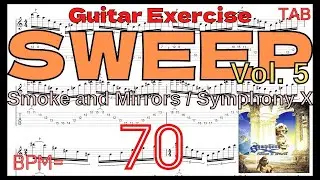 Michael Romeo Guitar Smoke and Mirrors / Symphony X TAB BPM70【Sweep Vol.5】