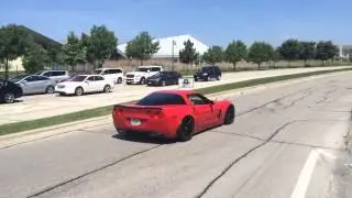 Z06 Corvette Sideways, Gen5Viper, Mustang GT take off