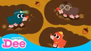 Mo Mo Mo Moles | #Burrow | Animal Rush 2 | Dragon Dee Songs for Children