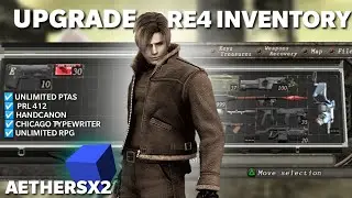 Resident Evil 4 Aethersx2 Cheats | Upgrade your inventory using my memory card/Save file !!