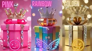 🎁 Choose Your Gift Box! Pink 💖 vs Rainbow 🌈 vs Golden 🟡 | One Is Shocking! | Gift Wow